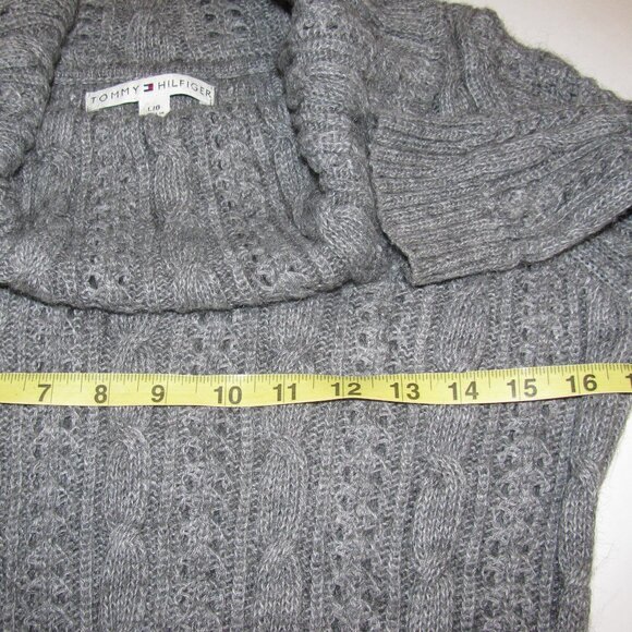 Tommy Hilfiger Mohair Alpaca Acrylic blend Cowl neck womans sweater LARGE - Picture 5 of 7
